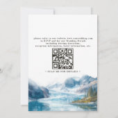 Rustikale Bergsee Montana QR-Code Hochzeit Einladung (Rückseite)