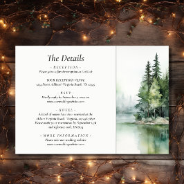 Rustikale Bergseen - Hochzeiten Details Begleitkarte