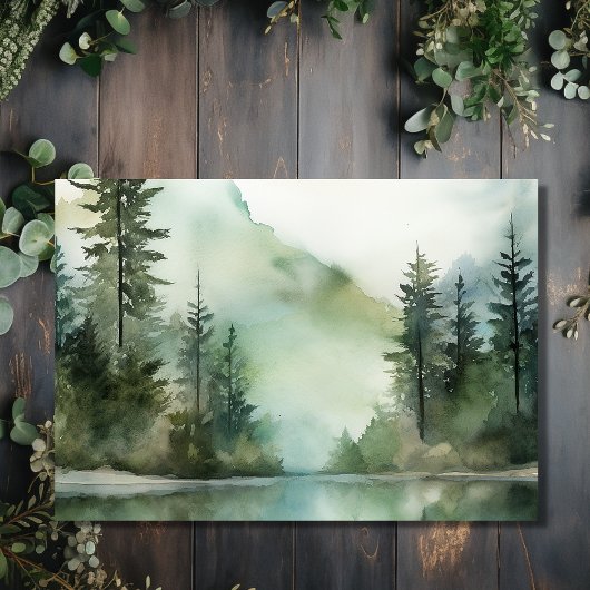 Rustikale Bergseen - Hochzeiten Details Begleitkarte