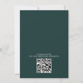 Rustikale Bergwald Baum Budget QR Code Hochzeit Einladung (Rückseite)