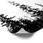 Rustikale Bergwaldlandschaft Wand an Wand Art Deco Poster (Ecke)