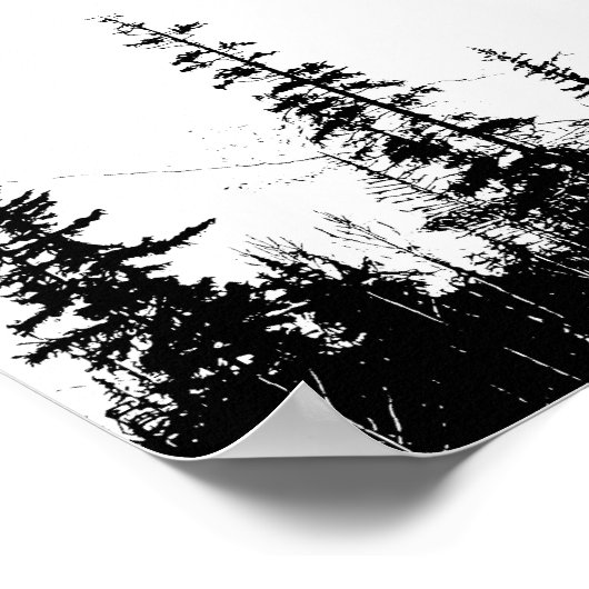 Rustikale Bergwaldlandschaft Wand an Wand Art Deco Poster (Ecke)