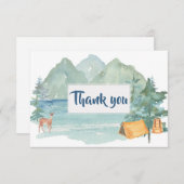 Rustikale Bergwelt Adventure Paare Kinderdusche Dankeskarte (Vorne/Hinten)