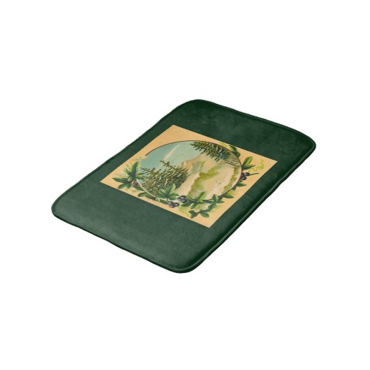 Rustikale Bergwelt Badematte (Schrägansicht)