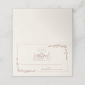 Rustikale Bergwelt Bergsee-Zauber Platzkarte (Außenseite Aufgefaltet)