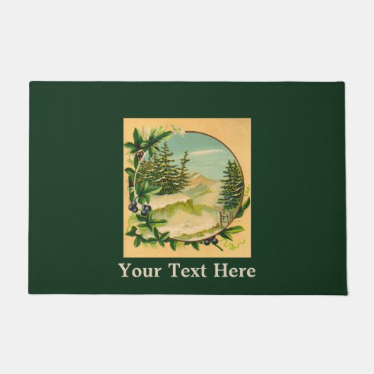 Rustikale Bergwelt Fußmatte (Vorderseite)