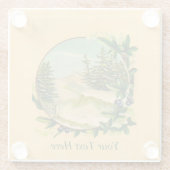 Rustikale Bergwelt Glasuntersetzer (Rückseite)