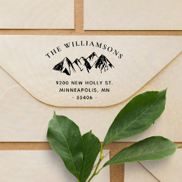 Rustikale Bergwelt Individuelle Rücksendeadresse Permastempel