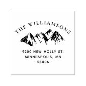 Rustikale Bergwelt Individuelle Rücksendeadresse Permastempel (Design)