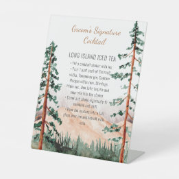 Rustikale Bergwelt Landschaftsgarten Unterschrift  Sockelschild