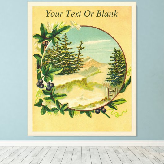 Rustikale Bergwelt Leinwanddruck (Insitu (Holzboden))