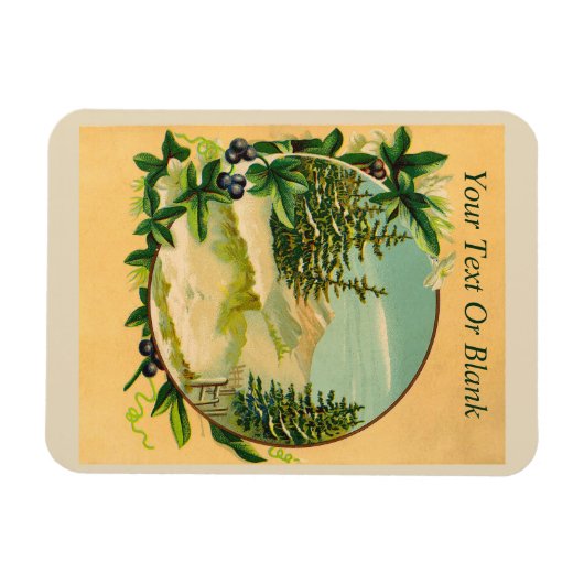 Rustikale Bergwelt Magnet (Horizontal)