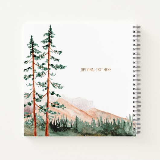 Rustikale Bergwelt Pine Trees Gästebuch 2 Notizblock (Rückseite)