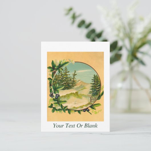 Rustikale Bergwelt Postkarte (Stehend Vorderseite)