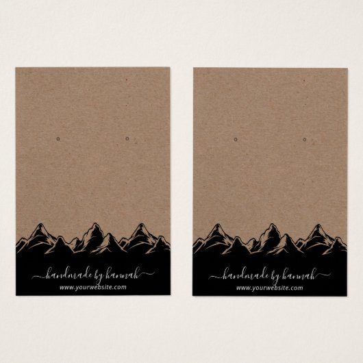 Rustikale Bergwelt Skyline Handmade Earring Displa (Vorne & Hinten)