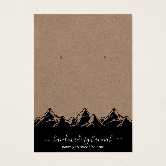 Rustikale Bergwelt Skyline Handmade Earring Displa (Vorderseite)