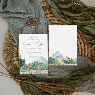 Rustikale Bergwildblume Boho-Verlobungsparty Einladung