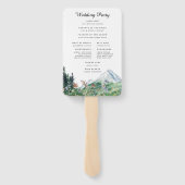 Rustikale Bergwildblume | Hochzeitsprogramm Fächer (Rückseite)
