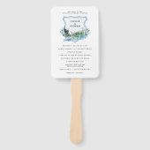 Rustikale Bergwildblume | Hochzeitsprogramm Fächer (Vorderseite)