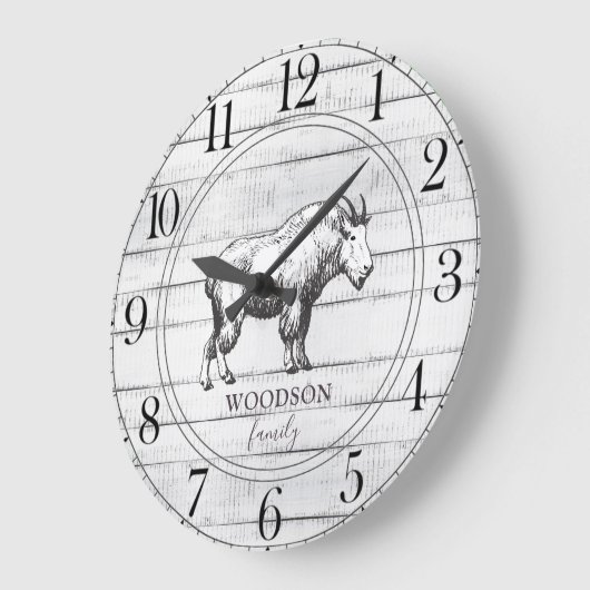 Rustikale Bergziege Name Großuhr Große Wanduhr (Winkel)