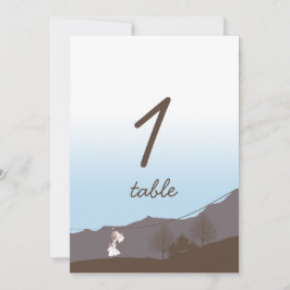 Rustikale Bergzipline Tischnummer