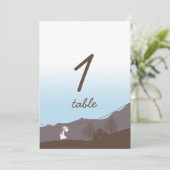 Rustikale Bergzipline Tischnummer (Stehend Vorderseite)