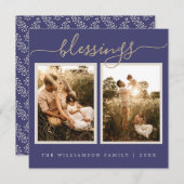 Rustikale Berries Weihnachtskarte Foto Weihnachten (Vorne/Hinten)