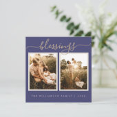 Rustikale Berries Weihnachtskarte Foto Weihnachten (Stehend Vorderseite)