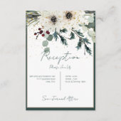 Rustikale Berries Winter Floral Empfang Begleitkarte (Vorderseite)