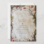 Rustikale Berry-Hochzeit im Herbst Einladung (Vorderseite)