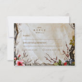 Rustikale Berry-Hochzeit im Herbst RSVP Karte (Vorderseite)