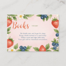 Rustikale Berry Sweet Book Baby Card