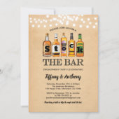 Rustikale Bestände der Bar-Verlobungspartei rückgä Einladung (Vorderseite)