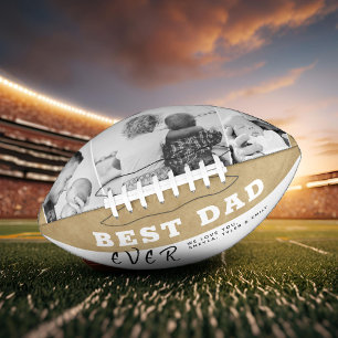 Rustikale beste Dad-Typografie Vater`s Tag 3 Foto Football