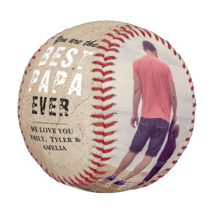 Rustikale beste Papa-Fest zum Vatertag 2 Foto-Coll Baseball