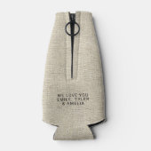 Rustikale Beste Vater Vatertag 2 FotoCollage Flaschenkühler (Rückseite)