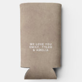 Rustikale Beste Vater Vatertag 2 FotoCollage Selters Dosenkühler (Rückseite)