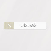 Rustikale Beutelwölkchen mit Monogramm wasserdicht Etiketten (Design 2)