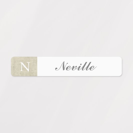 Rustikale Beutelwölkchen mit Monogramm wasserdicht Etiketten (Design 2)