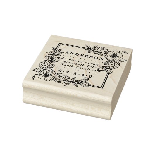 Rustikale Bezeichnung und Rücksendeadresse Gummistempel (Stempel)