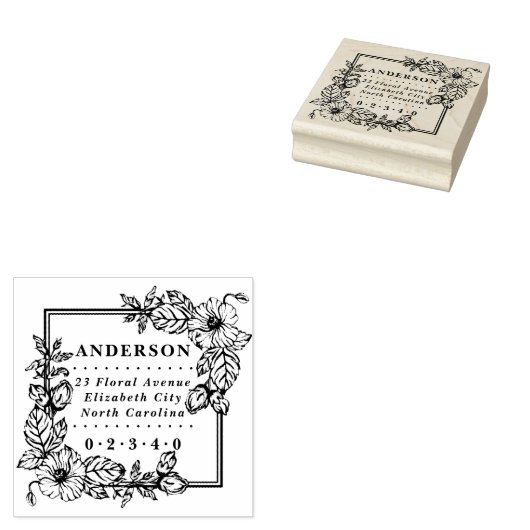 Rustikale Bezeichnung und Rücksendeadresse Gummistempel (Stempel)