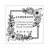 Rustikale Bezeichnung und Rücksendeadresse Gummistempel (Prägung)