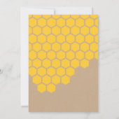 Rustikale Biene 1. Geburtstag Party Einladung (Rückseite)