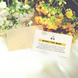 Rustikale BienenBaby-Duschbücher für Baby Begleitkarte