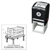 Rustikale Bienenstockbienen #4 Bibliotheksname Permastempel (Beispiel)