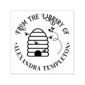 Rustikale Bienenvölker #1 Bibliotheksname Permastempel (Design)