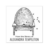 Rustikale Bienenvölker #2 Bibliotheksname Permastempel (Design)