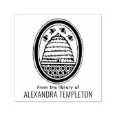 Rustikale Bienenvölker #3 Bibliotheksname Permastempel (Design)