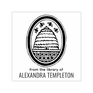 Rustikale Bienenvölker #3 Bibliotheksname Permastempel