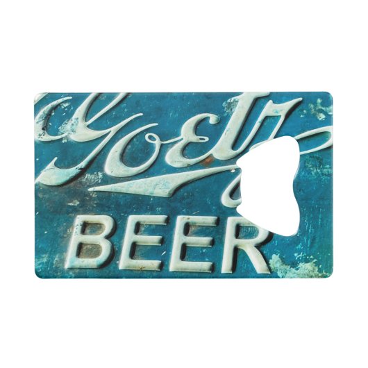 Rustikale Bierflasche Geldbeutel Flaschenöffner (Vorderseite (Horizontal))